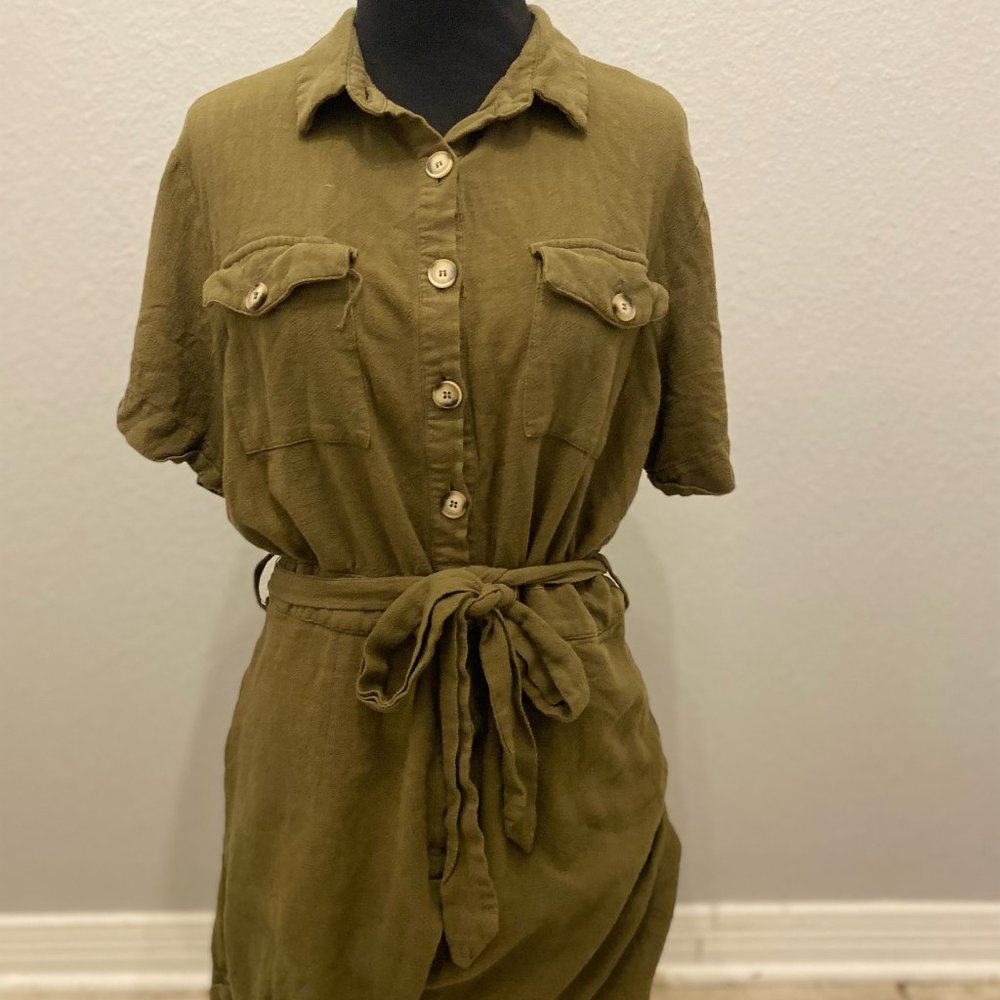Wishlist Apparel Green Romper with Belt size S